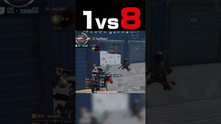 1 vs 8 in Scrims #pubgmobile  #devine